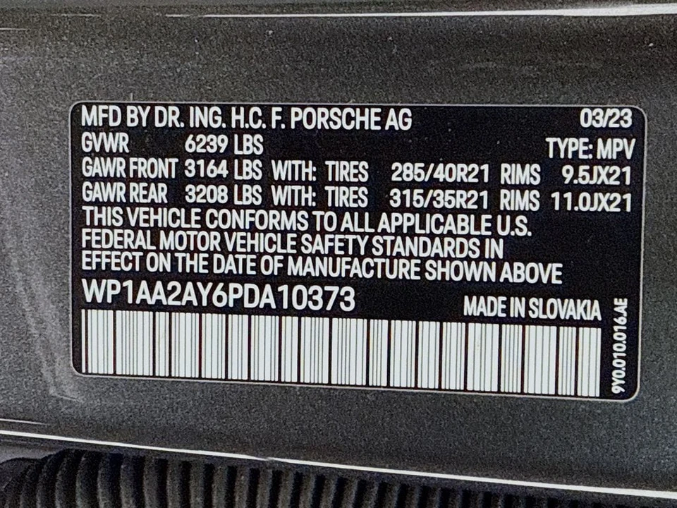 2023 Porsche 9Y0/9Y3 Cayenne - Image 12 of 12