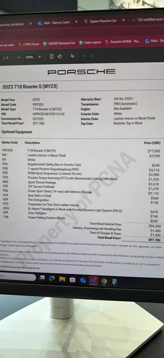 2023 Porsche 718 Boxster S - Image 7 of 7