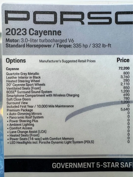 2023 Porsche 9Y0/9Y3 Cayenne - Image 13 of 13