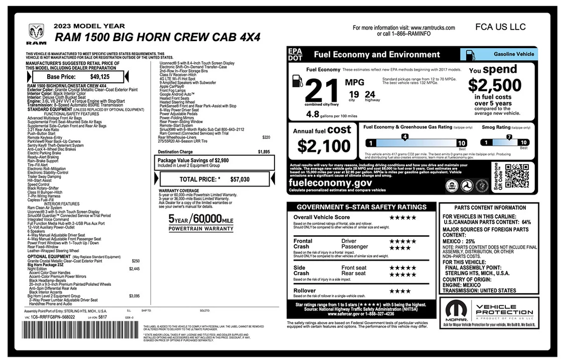 2023 Ram 1500 2nd Gen - Image 2 of 21