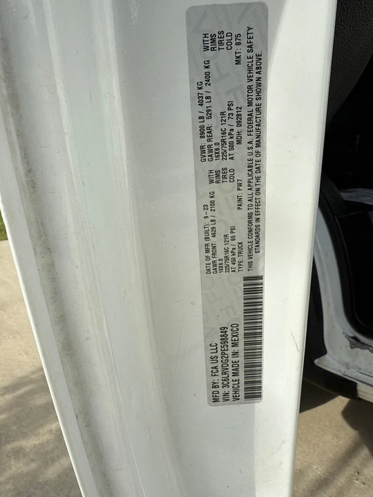 2023 Ram ProMaster - Image 9 of 20