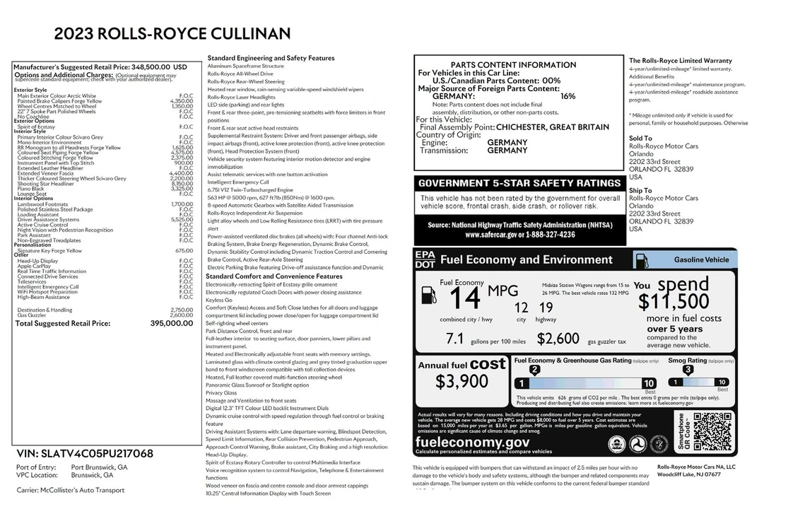2023 Rolls-Royce Cullinan - Image 2 of 21