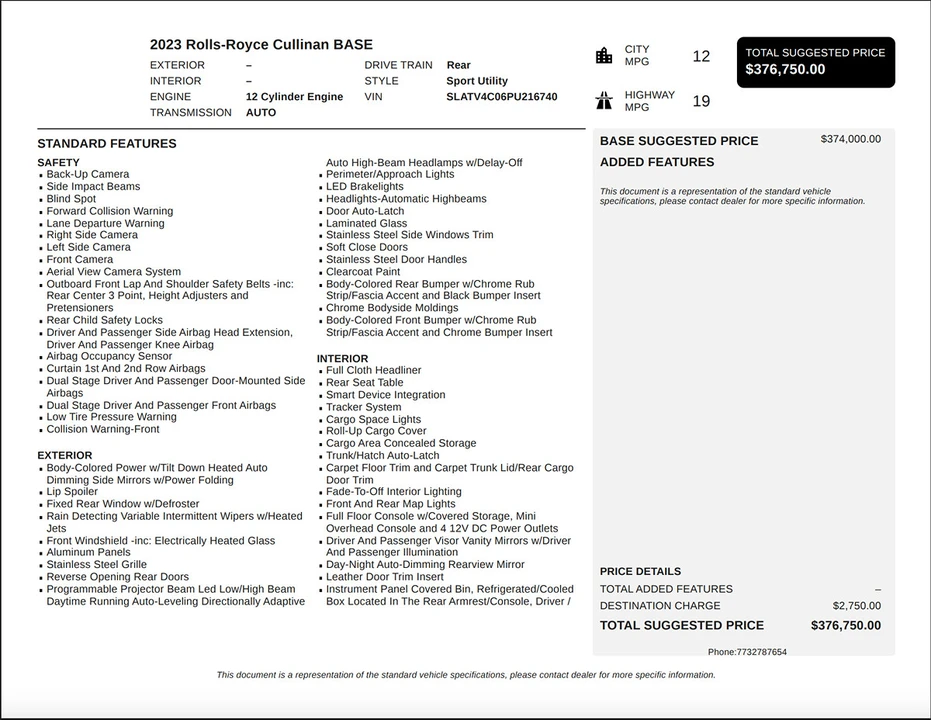 2023 Rolls-Royce Cullinan - Image 2 of 21