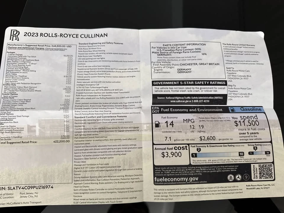 2023 Rolls-Royce Cullinan - Image 17 of 17
