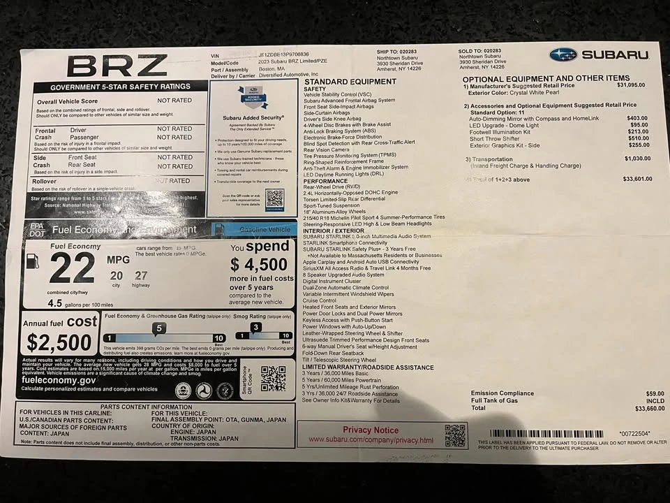 2023 Subaru BRZ 2nd Gen - Image 16 of 20