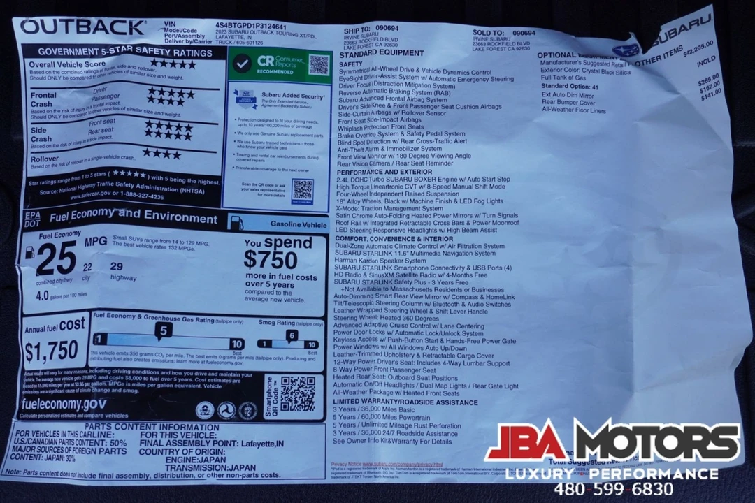 2023 Subaru Outback 6th Gen - Image 7 of 12