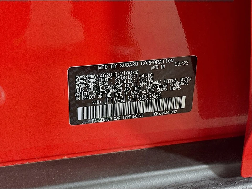 2023 Subaru Impreza WRX 5th Gen - Image 10 of 28
