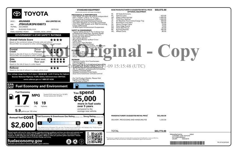 2023 Toyota 4Runner 5th Gen - Image 3 of 20