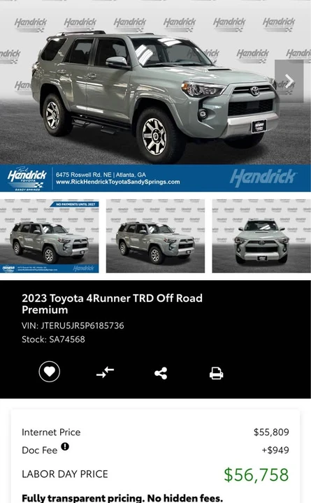 2023 Toyota 4Runner 5th Gen - Image 4 of 16