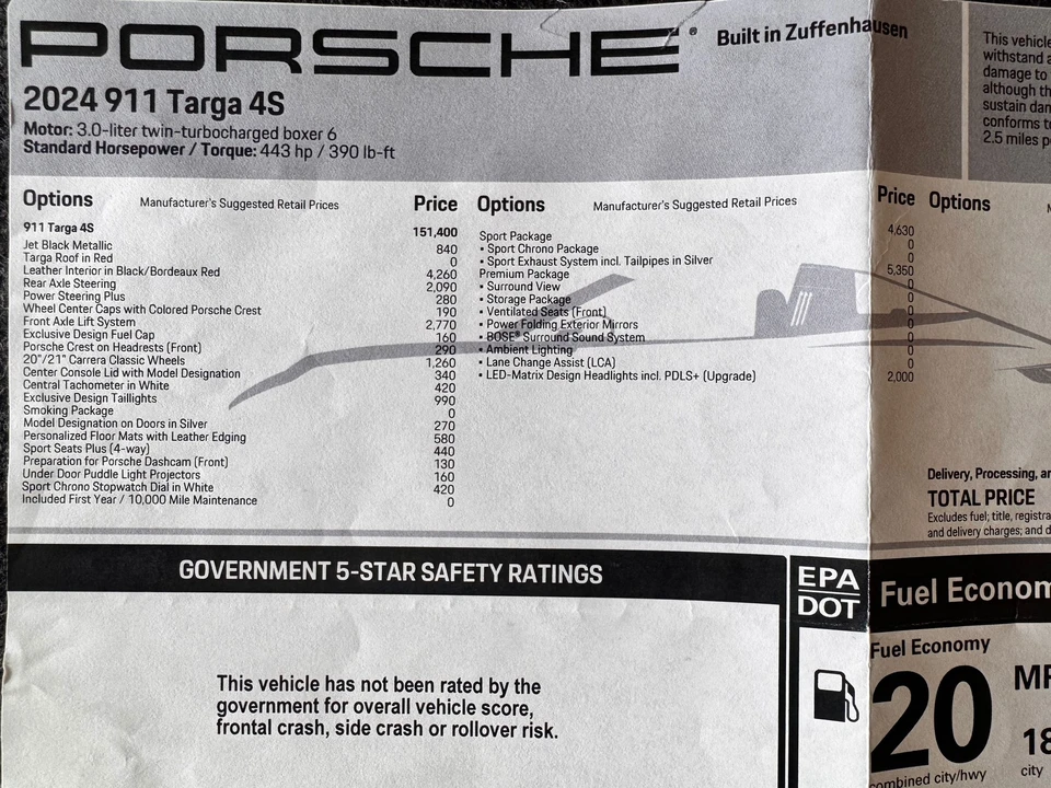 2024 Porsche 992 Targa 4 & 4S - Image 12 of 12