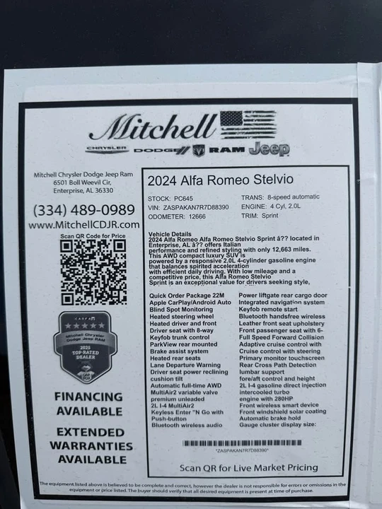 2024 Alfa Romeo - Image 4 of 13