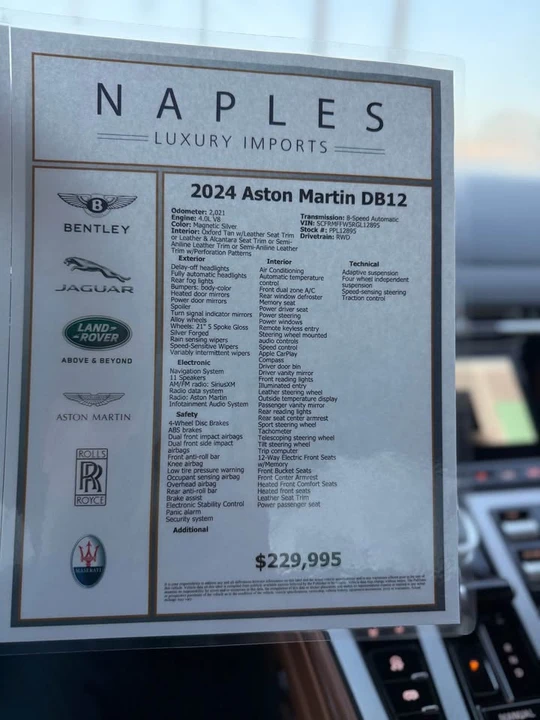 2024 Aston Martin DB12 - Image 19 of 19