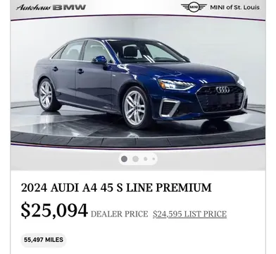 2024 Audi A4 2.0T Sedan 4D