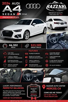 2024 Audi A4 S line Premium Plus quattro