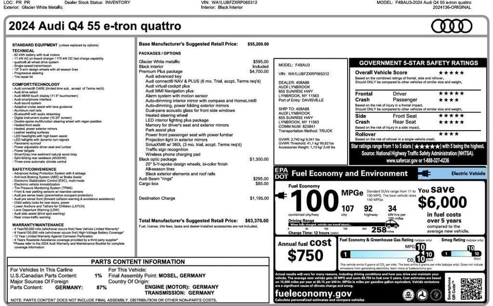 2024 Audi Q4 e-tron - Image 4 of 20