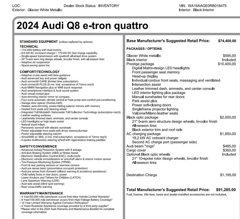 2024 Audi Q8 e-tron - Image 9 of 9