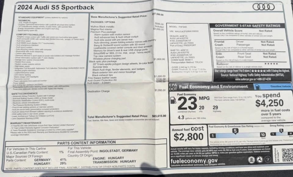 2024 Audi B9 S5 - Image 20 of 20