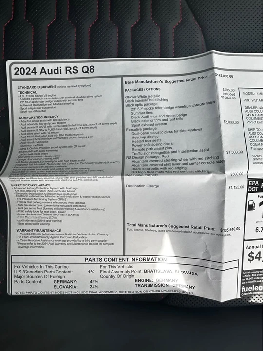 2024 Audi RS Q8 - Image 16 of 16