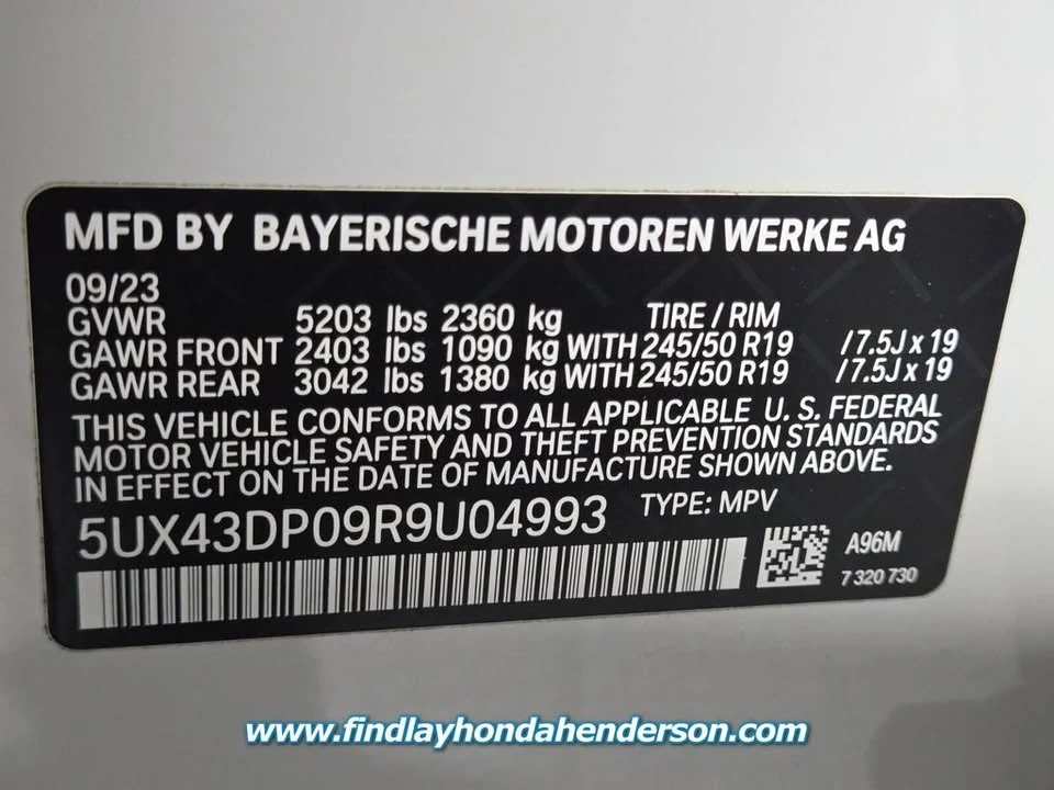 2024 BMW G01 X3 - Image 13 of 20