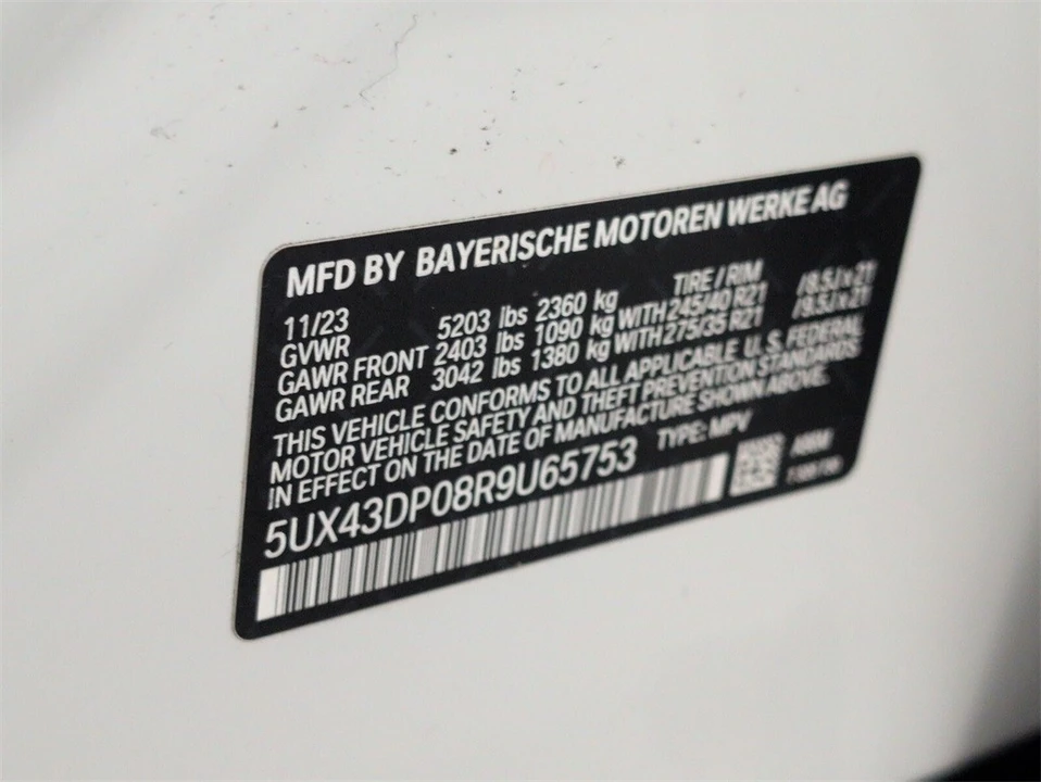 2024 BMW G01 X3 - Image 16 of 21