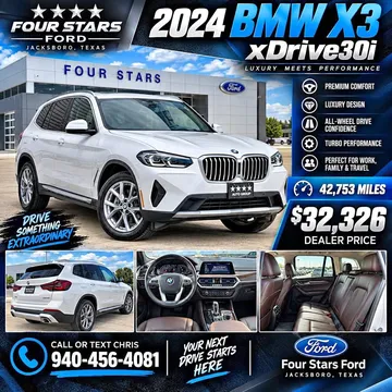 2024 BMW X3 xDrive30i Sport Utility 4D