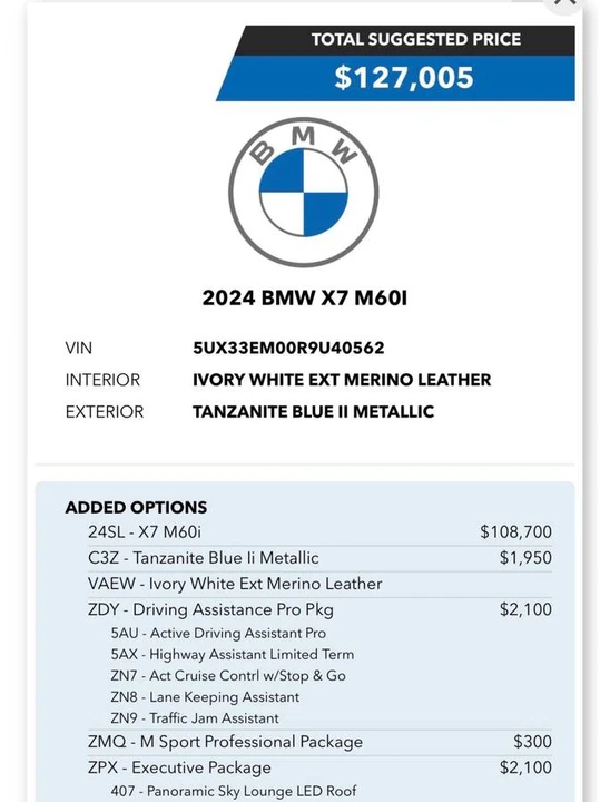 2024 BMW X7 - Image 14 of 24