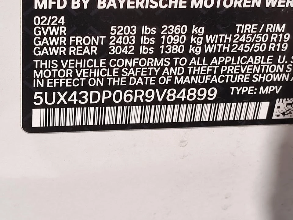 2024 BMW G01 X3 - Image 14 of 18