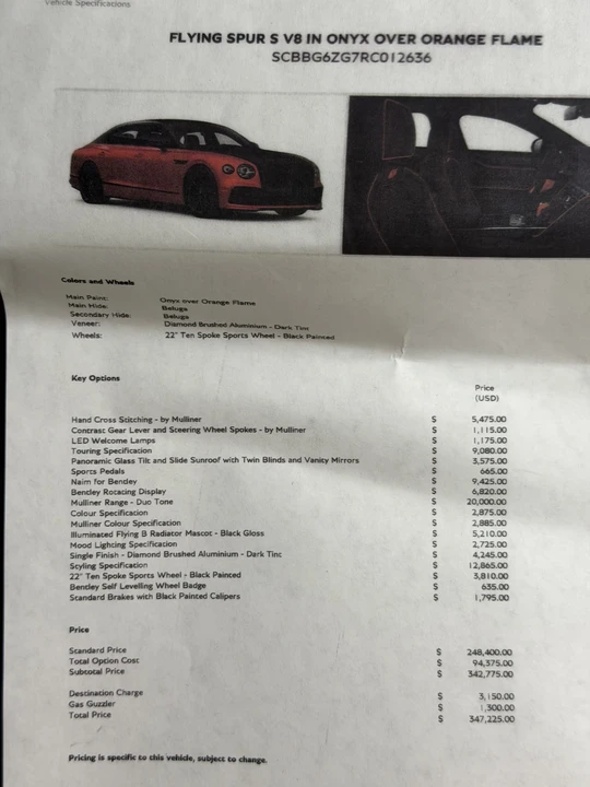 2024 Bentley Continental Flying Spur - Image 13 of 31