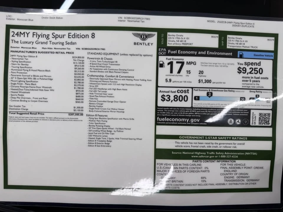 2024 Bentley Continental Flying Spur - Image 18 of 18