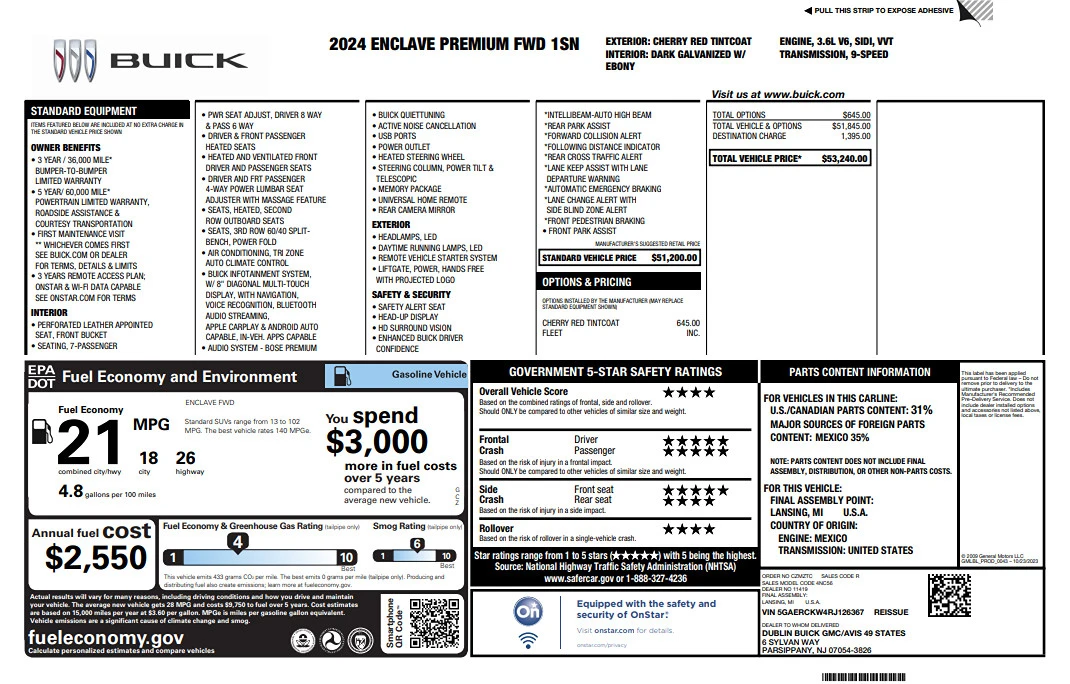 2024 Buick Enclave - Image 5 of 21