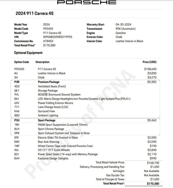 2024 Porsche 992 Carrera 4S - Image 5 of 5