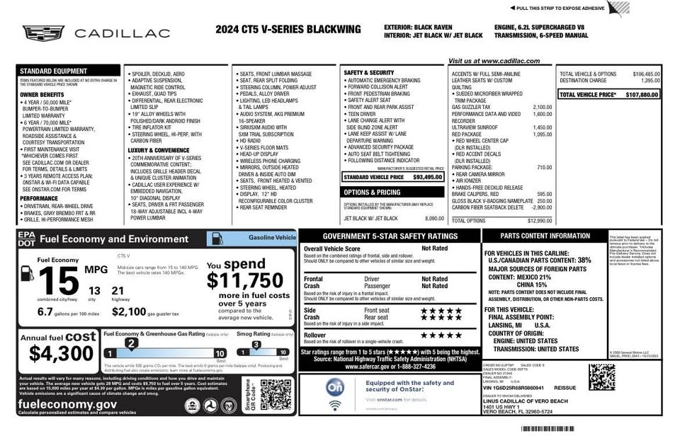 2024 Cadillac CT5-V Blackwing - Image 15 of 15