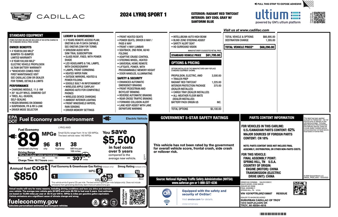 2024 Cadillac Lyriq - Image 2 of 24
