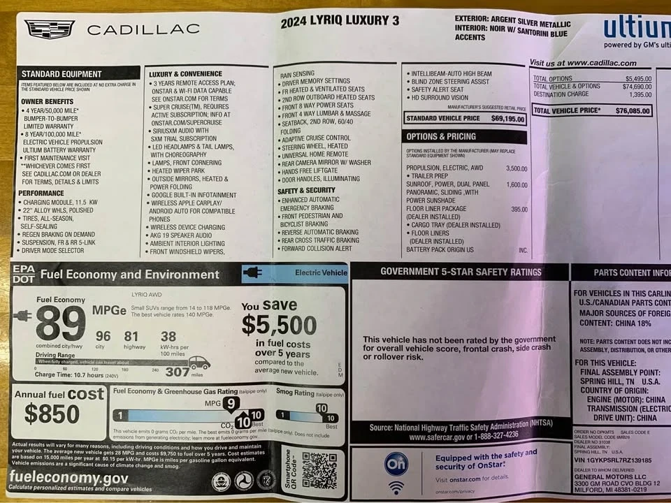 2024 Cadillac Lyriq - Image 10 of 11