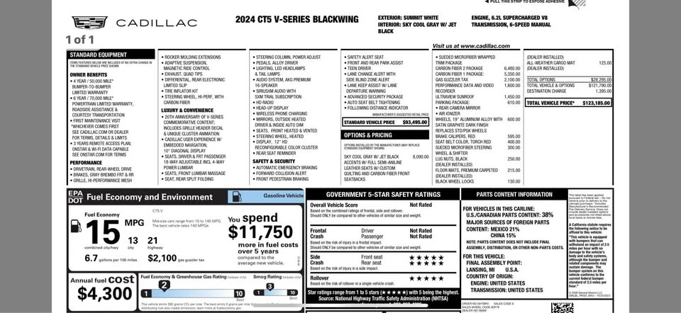 2024 Cadillac CT5-V Blackwing - Image 14 of 16