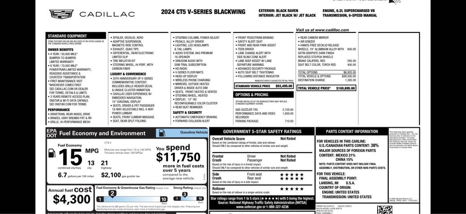 2024 Cadillac CT5-V Blackwing - Image 12 of 12