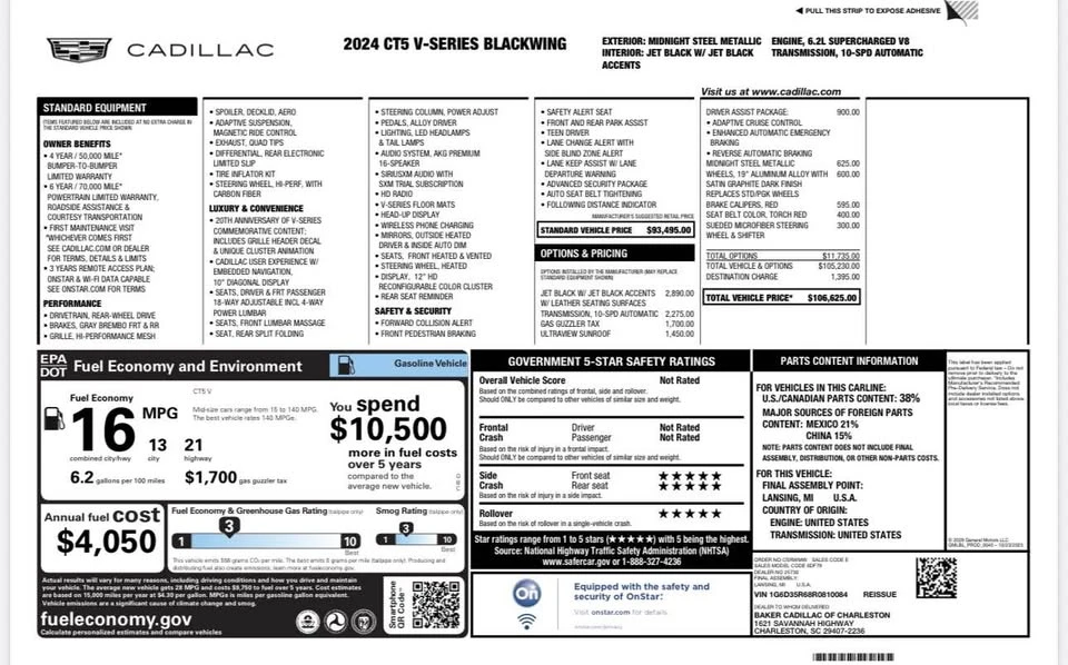 2024 Cadillac CT5-V Blackwing - Image 20 of 20