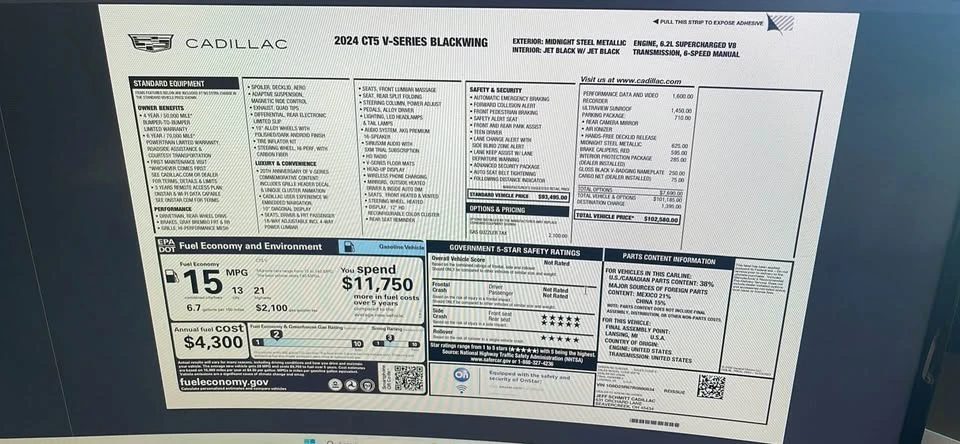 2024 Cadillac CT5-V Blackwing - Image 5 of 5
