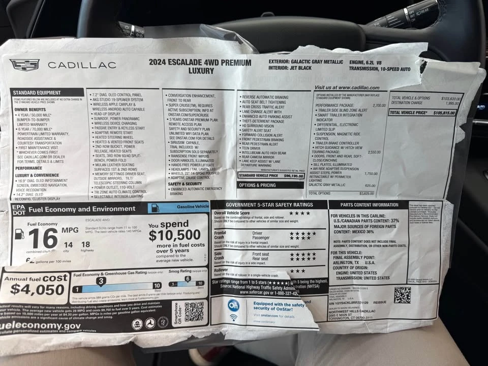 2024 Cadillac Escalade 5th Gen - Image 13 of 13