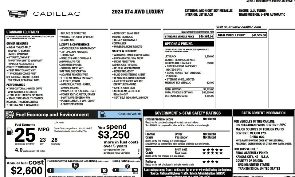 2024 Cadillac XT4 - Image 19 of 20