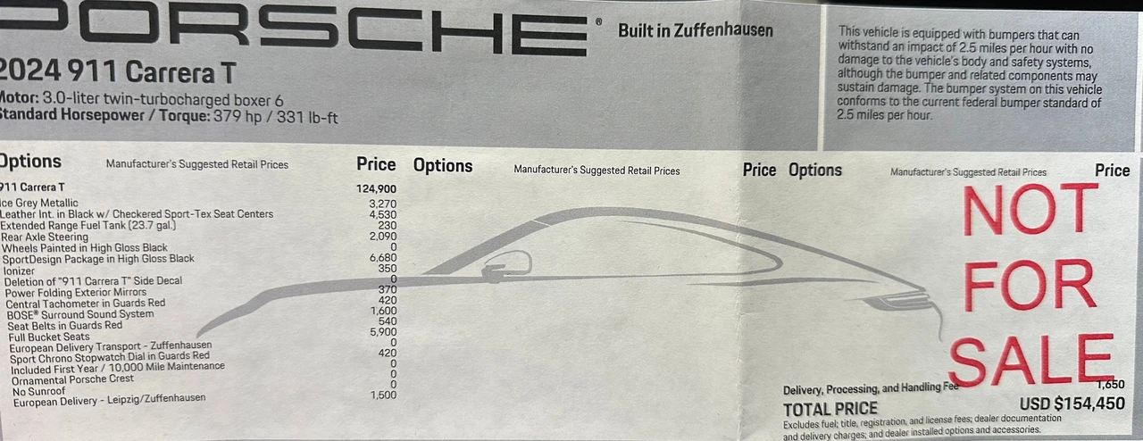 2024 Porsche 992 Carrera T - Image 14 of 14