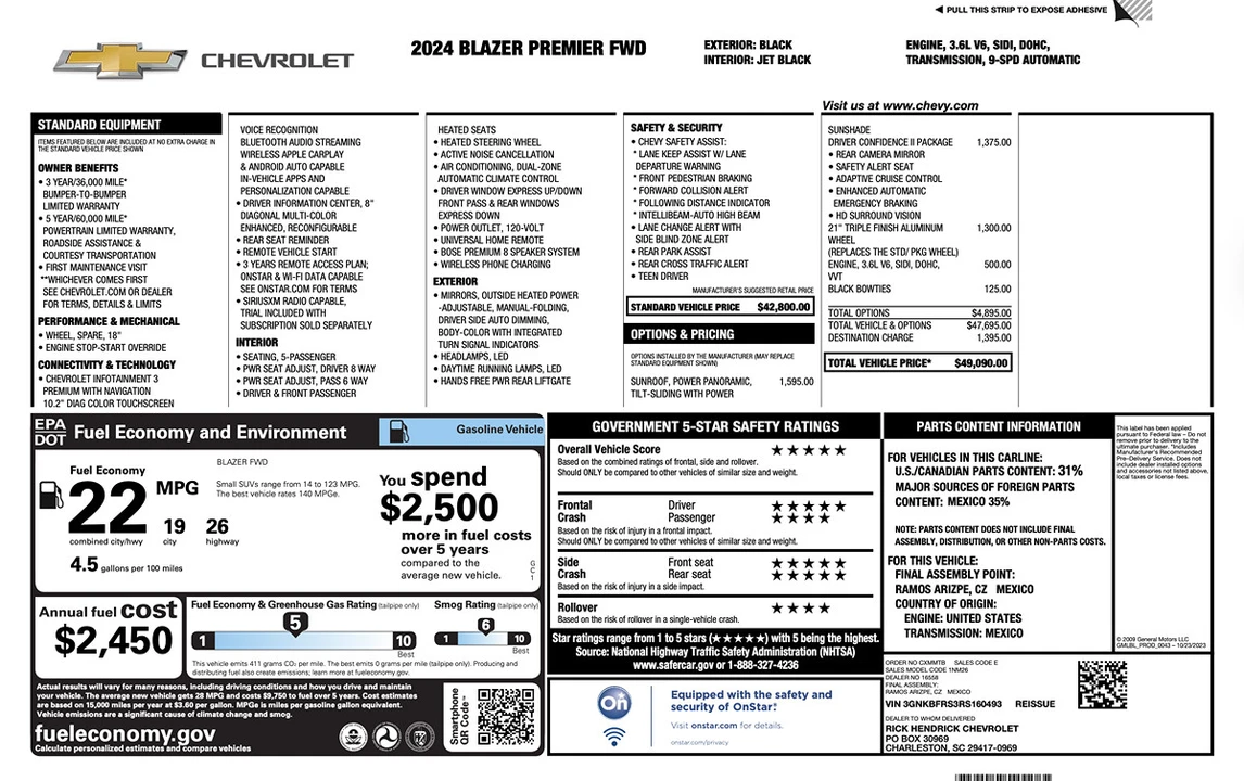 2024 Chevrolet Blazer - Image 7 of 21