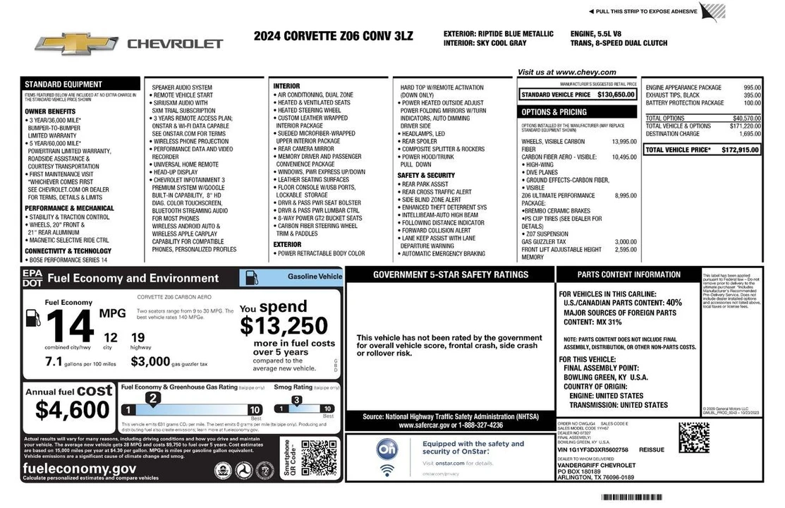 2024 Chevrolet Corvette C8 Z06 - Image 2 of 21