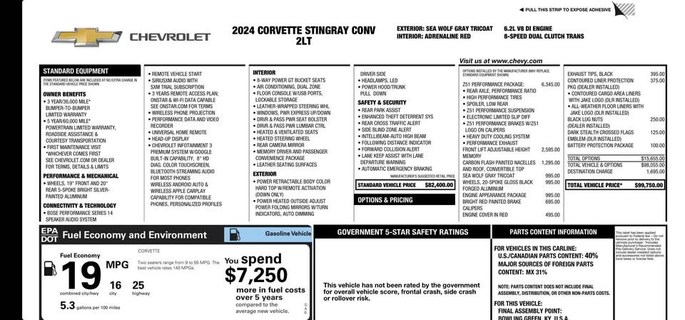 2024 Chevrolet Corvette C8 - Image 18 of 20