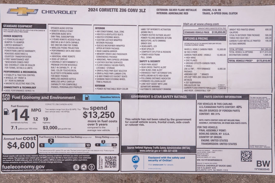 2024 Chevrolet Corvette C8 Z06 - Image 18 of 19