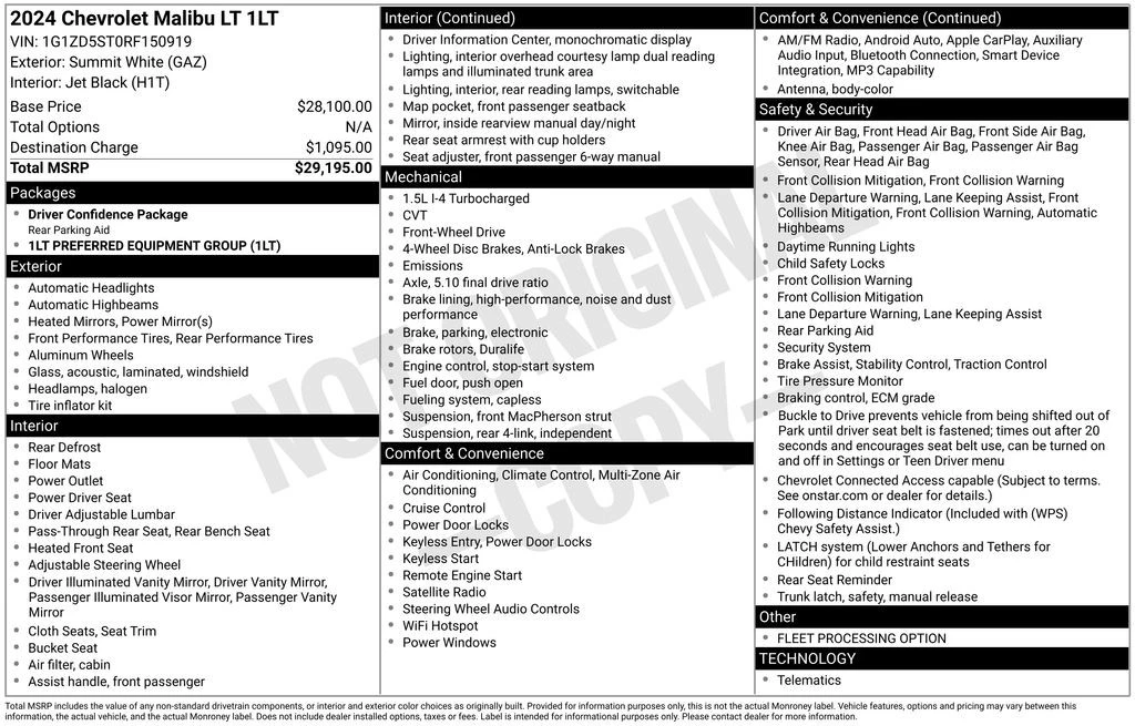 2024 Chevrolet Malibu - Image 4 of 12