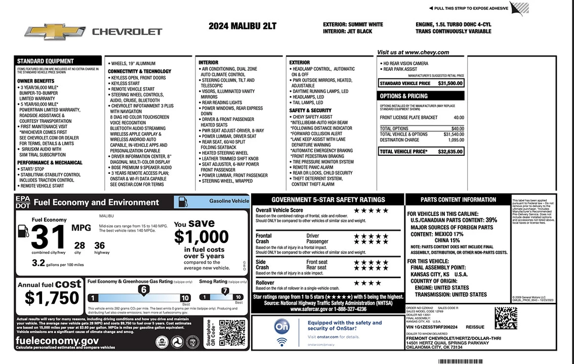 2024 Chevrolet Malibu - Image 9 of 21