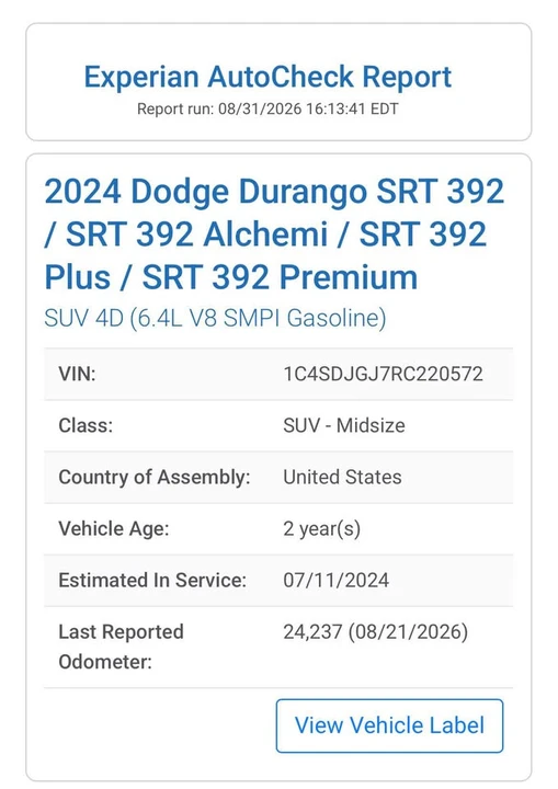 2024 Dodge Durango SRT Hellcat 3rd Gen - Image 17 of 17