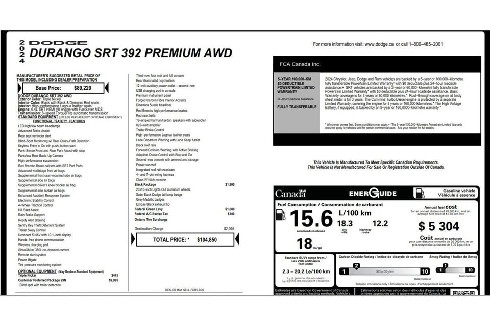 2024 Dodge Durango 3rd Gen - Image 2 of 3