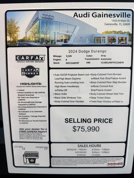 2024 Dodge Durango SRT Hellcat 3rd Gen - Image 10 of 11